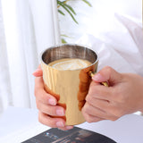 Buyer star Stainless steel water cup double layer milk Coffee cup Beer Mug Drinking Serving Tools