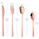 Hotel Cutlery Set Stainless Steel Gold Spoon Restaurant Utensil Christmas Wedding Flatware Set