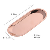 New Products Custom Hotel Oval Gold Stainless Steel Metal Serving Plate