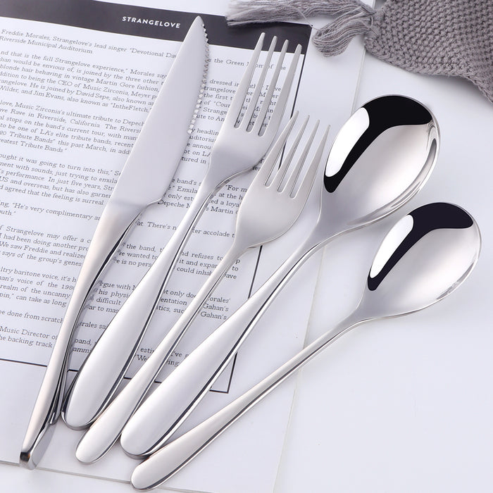 304 Stainless Steel Tableware Mirror Polish Rose Gold Flatware for Wedding Party Bar