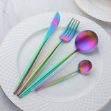 Cheap Price High Quality Stainless Steel Colorful Flatware Party Wedding Bar Tableware Set