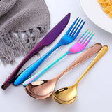 304 Stainless Steel Tableware Mirror Polish Rose Gold Flatware for Wedding Party Bar