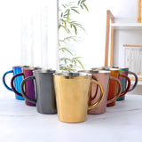 Buyer star Stainless steel water cup double layer milk Coffee cup Beer Mug Drinking Serving Tools