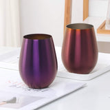 Stainless Steel Stemless Wine Beer Glasses Cup Beer Mugs Set for Cocktails, Beer, Champaign, Whiskey, Juice