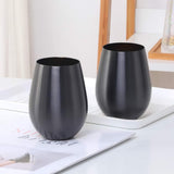 Stainless Steel Stemless Wine Beer Glasses Cup Beer Mugs Set for Cocktails, Beer, Champaign, Whiskey, Juice