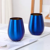 Stainless Steel Stemless Wine Beer Glasses Cup Beer Mugs Set for Cocktails, Beer, Champaign, Whiskey, Juice