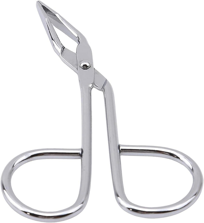 Stainless Steel Eyebrow Scissors Tweezers,Elbow Pliers Clip Scissors,Flat Tip Tweezers Hair Plucker Hair Removal Tweezers Silver