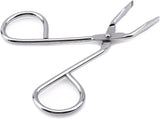 Stainless Steel Eyebrow Scissors Tweezers,Elbow Pliers Clip Scissors,Flat Tip Tweezers Hair Plucker Hair Removal Tweezers Silver