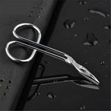 Stainless Steel Eyebrow Scissors Tweezers,Elbow Pliers Clip Scissors,Flat Tip Tweezers Hair Plucker Hair Removal Tweezers Silver