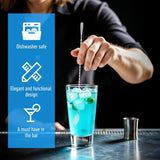 Buyer Star Bar Spoon Cocktail Mixing Stirrers for Drink Cocktail Spoon Long Handle Bar Spoon Cocktail Stirring Spoon for Shaker Tall Cups