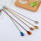 Buyer Star Bar Spoon Cocktail Mixing Stirrers for Drink Cocktail Spoon Long Handle Bar Spoon Cocktail Stirring Spoon for Shaker Tall Cups