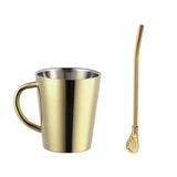 Wholesale Customized Beer Tea Cup Coffee Water Bottle Stainless Steel Travel Mug Handgrip with straw