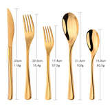 Buyer star Elegant Tableware Cutlery Set Stainless Steel Flatware Include Knife/Fork/Spoon