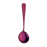 Coffee Dessert Rice Ice Cream Stainless Steel Colorful Honey Round Gold Spoon With Custom Logo