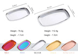 New Products Custom Hotel Oval Gold Stainless Steel Metal Serving Plate