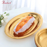 Factory Wholesale  Hotel Restaurant Plate Stainless Steel Soup Plate for Cooking