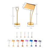 Factory Direct Sales Tabletop Stainless Steel Gold Plated Stand up Table Number Holder