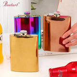 8oz Gold Hip Flask Custom Stainless Steel Liquor Whiskey Alcohol Portable Macallan Hip Flask
