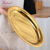 Factory Wholesale  Hotel Restaurant Plate Stainless Steel Soup Plate for Cooking
