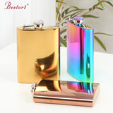8oz Gold Hip Flask Custom Stainless Steel Liquor Whiskey Alcohol Portable Macallan Hip Flask