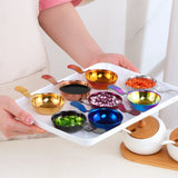 Kitchen Gadgets 304 Stainless Steel Dipping Plate Bb  Dish Tableware Set Soy Small Bowl Seasoning Sauce