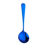 Coffee Dessert Rice Ice Cream Stainless Steel Colorful Honey Round Gold Spoon With Custom Logo