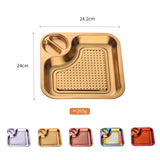 Kitchen Accessories Dinnerware Suppliers Restaurant Stainless Steel French Fries Dumpling Serving Plate with Dish