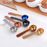 Eco Friendly Other Hotel & Restaurant Supplies Kitchen Ware Stainless Steel Polygon Spoon Ice Cream Scoop Measuring Spoons