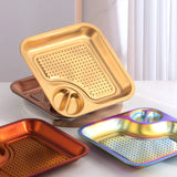 Kitchen Accessories Dinnerware Suppliers Restaurant Stainless Steel French Fries Dumpling Serving Plate with Dish