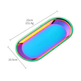 New Products Custom Hotel Oval Gold Stainless Steel Metal Serving Plate