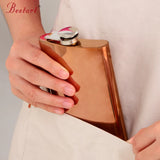 8oz Gold Hip Flask Custom Stainless Steel Liquor Whiskey Alcohol Portable Macallan Hip Flask