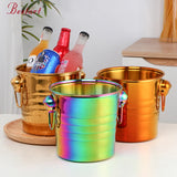 Wholesale Custom Insulated  Wine Champagne Bucket Stainless Steel Beer Ice Bucket