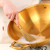 Factory Direct Sale Stainless Steel Series Kitchen Cleaning Brush Silicone Rubber Pot Dish Brush