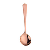 Coffee Dessert Rice Ice Cream Stainless Steel Colorful Honey Round Gold Spoon With Custom Logo