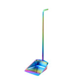 Indoor Garbage Scoop Brush Dust Clean Long Handle Floor Squeegee Stainless Steel Dustpan