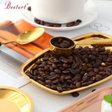 New Products Custom Hotel Oval Gold Stainless Steel Metal Serving Plate