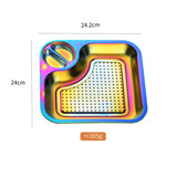 Kitchen Accessories Dinnerware Suppliers Restaurant Stainless Steel French Fries Dumpling Serving Plate with Dish