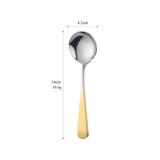 Coffee Dessert Rice Ice Cream Stainless Steel Colorful Honey Round Gold Spoon With Custom Logo