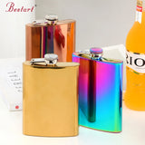 8oz Gold Hip Flask Custom Stainless Steel Liquor Whiskey Alcohol Portable Macallan Hip Flask