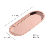 New Products Custom Hotel Oval Gold Stainless Steel Metal Serving Plate