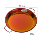Buyer Star Stainless Steel Round Dinner Plate with Double Ear Handle