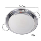 Buyer Star Stainless Steel Round Dinner Plate with Double Ear Handle