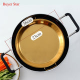 Buyer Star Stainless Steel Round Dinner Plate with Double Ear Handle