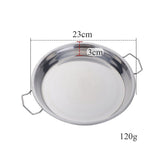 Buyer Star Stainless Steel Round Dinner Plate with Double Ear Handle