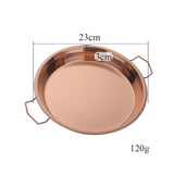 Buyer Star Stainless Steel Round Dinner Plate with Double Ear Handle