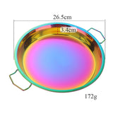 Buyer Star Stainless Steel Round Dinner Plate with Double Ear Handle