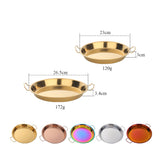 Buyer Star Stainless Steel Round Dinner Plate with Double Ear Handle