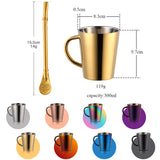 Wholesale Customized Beer Tea Cup Coffee Water Bottle Stainless Steel Travel Mug Handgrip with straw