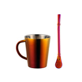 Wholesale Customized Beer Tea Cup Coffee Water Bottle Stainless Steel Travel Mug Handgrip with straw