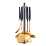 Buyerstar Long Handle Cooking Tools Spoon Shovel Round Handle With Holder Kitchen Tools